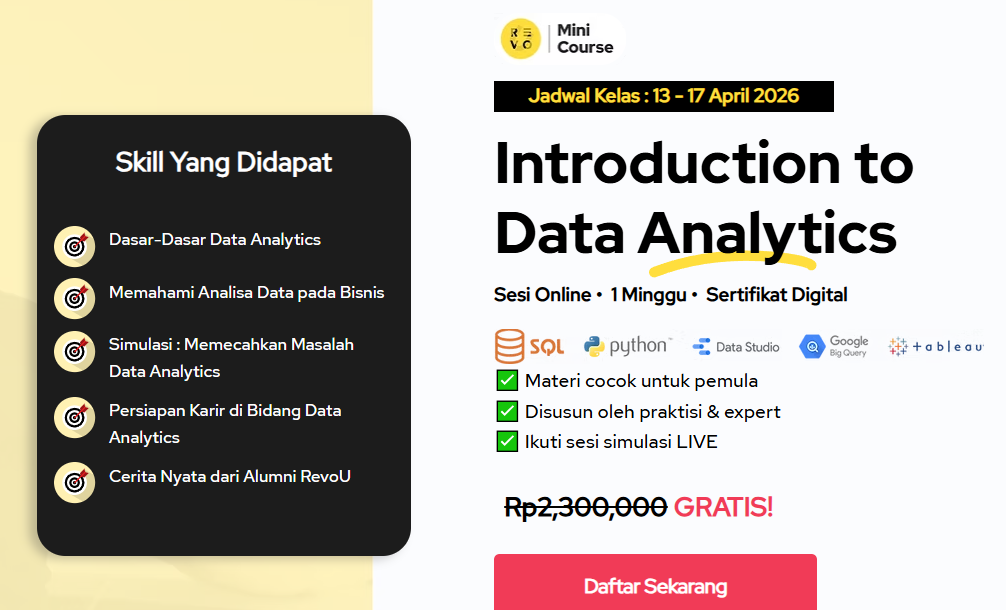 Mini Course GRATIS – Introduction to Data Analytics